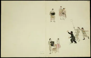 partie d'un ensemble de dessins Clowns et otaries 1968.102.5348.19 Photo
