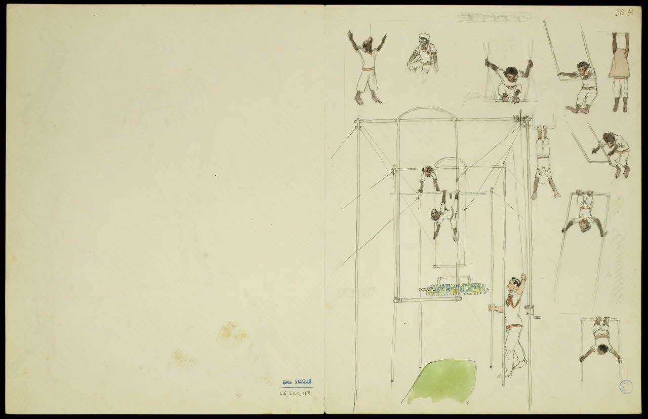 partie d'un ensemble de dessins Groupe d'acrobates 1968.102.5348.20 Photo