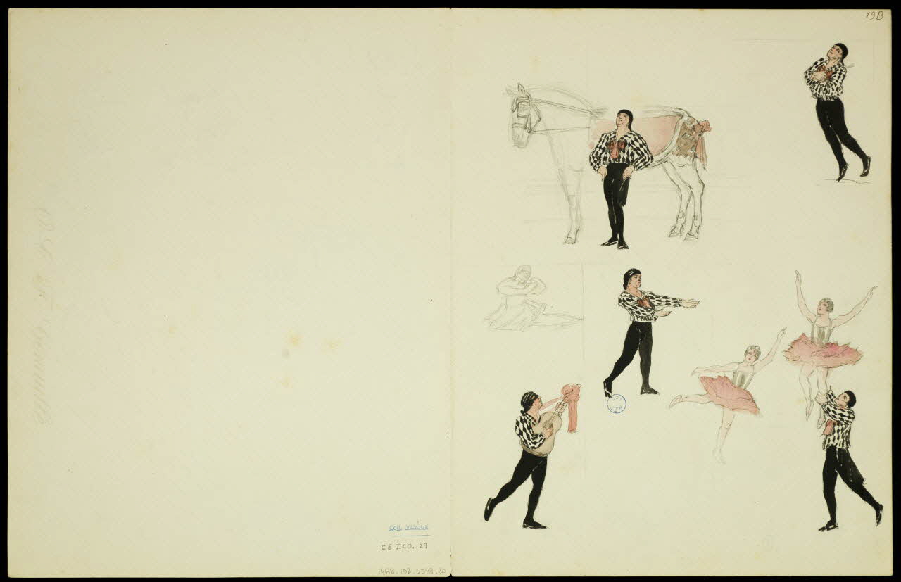 partie d'un ensemble de dessins Groupe d'acrobates 1968.102.5348.20 Photo
