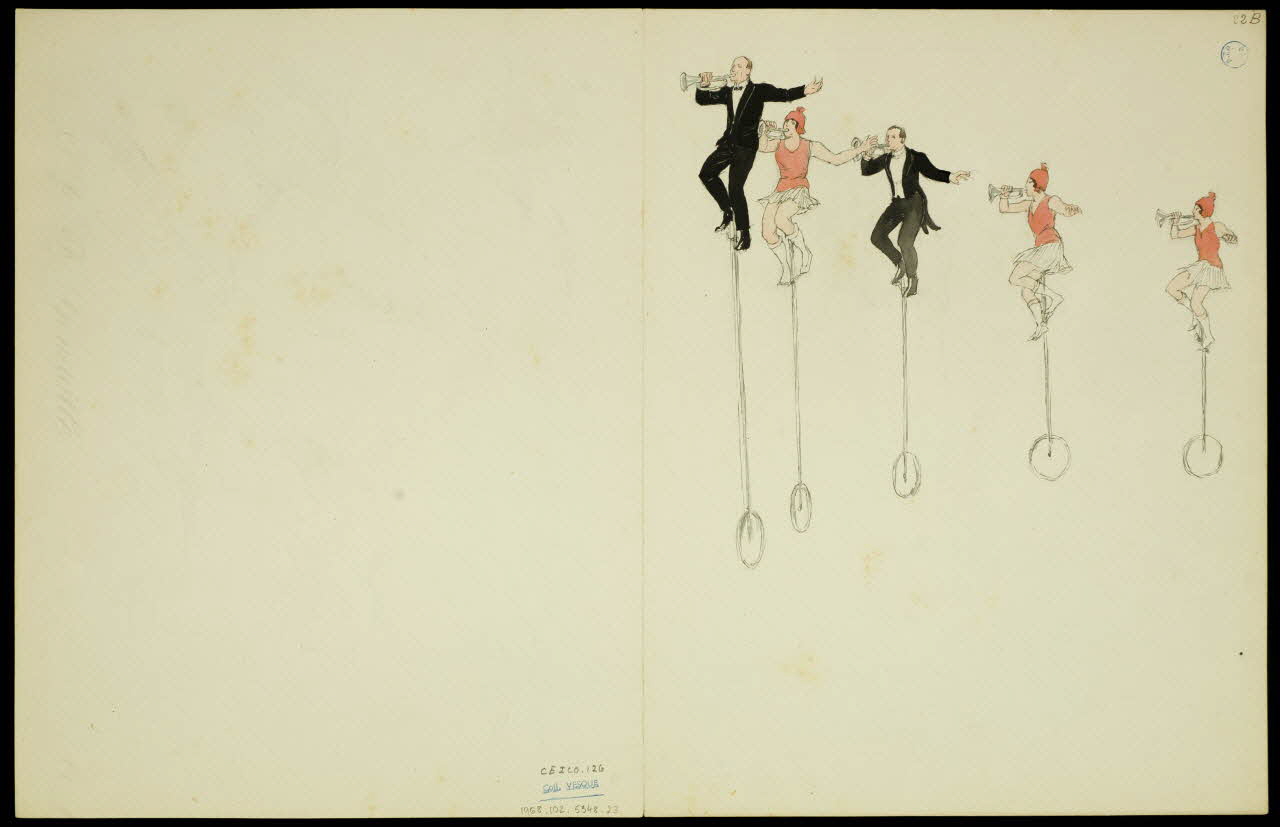 partie d'un ensemble de dessins Acrobates 1968.102.5348.23 Photo