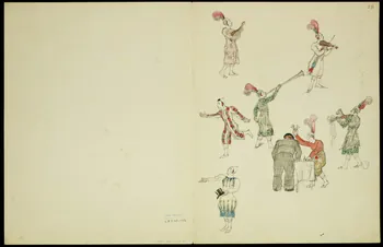 partie d'un ensemble de dessins Groupe de clowns et acrobates 1968.102.5348.3 Photo