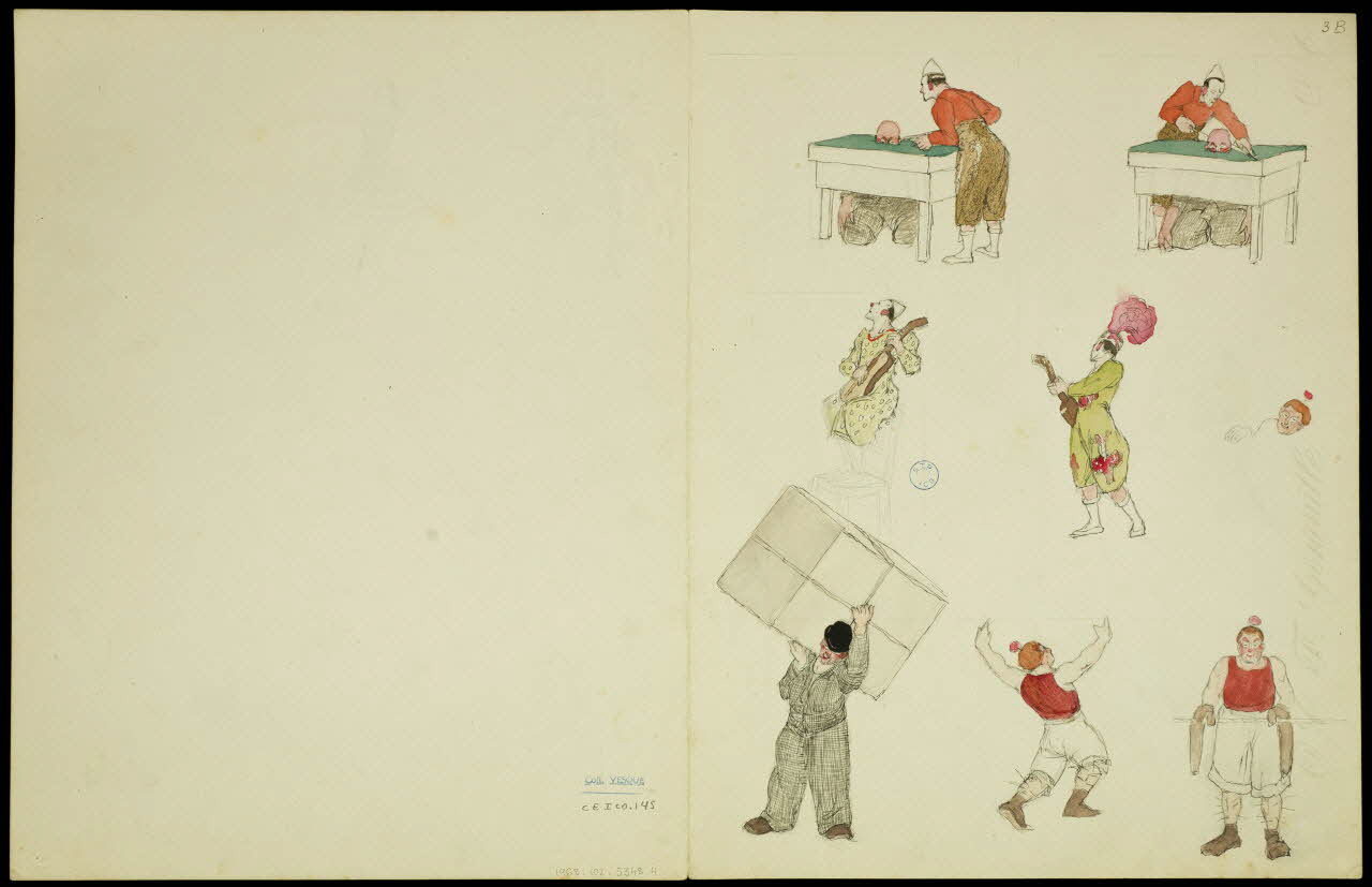 partie d'un ensemble de dessins Clowns et artistes 1968.102.5348.4 Photo