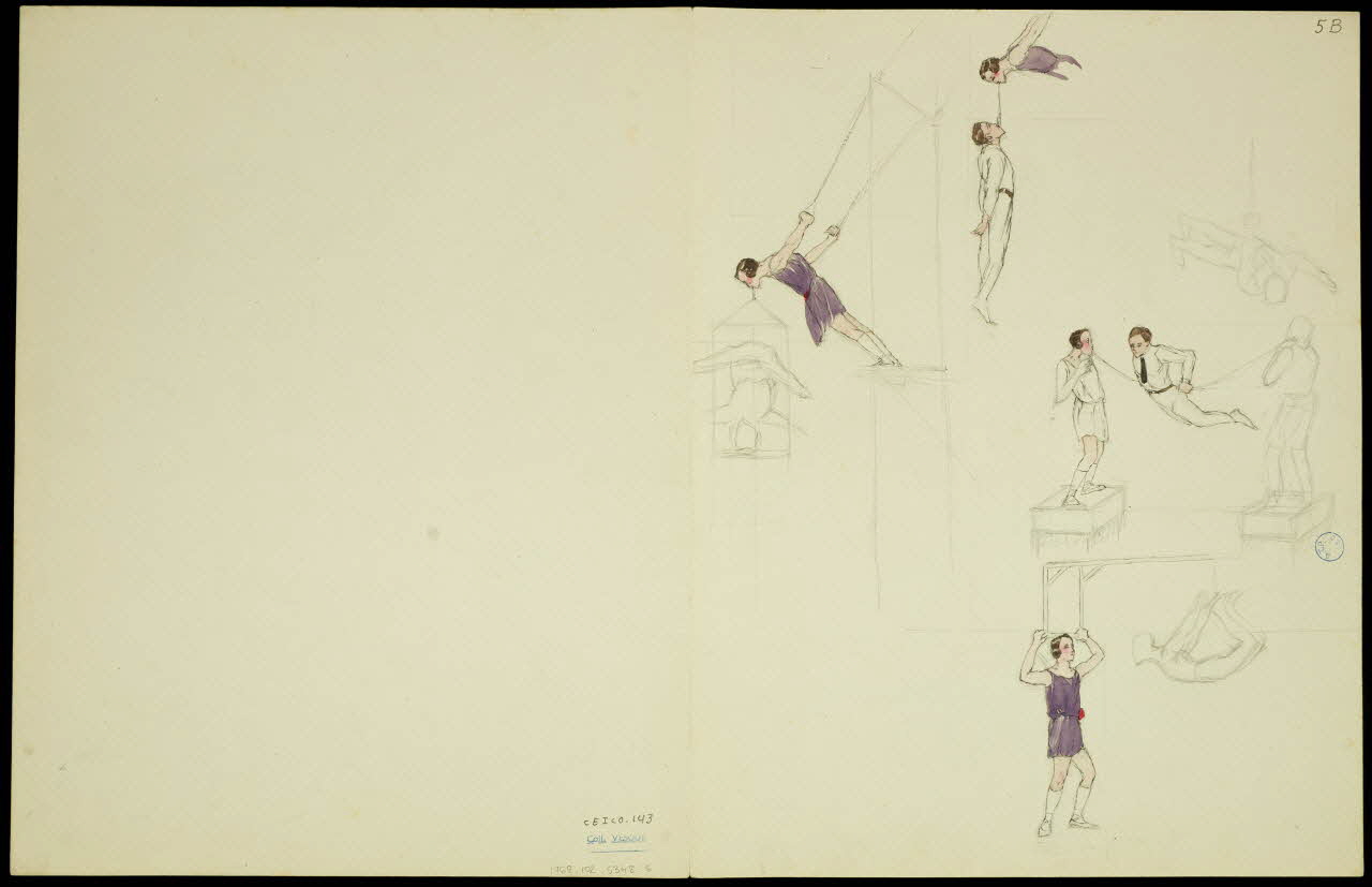 partie d'un ensemble de dessins Acrobates 1968.102.5348.6 Photo