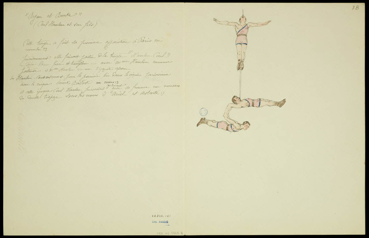 partie d'un ensemble de dessins Acrobaties 1968.102.5348.8 Photo