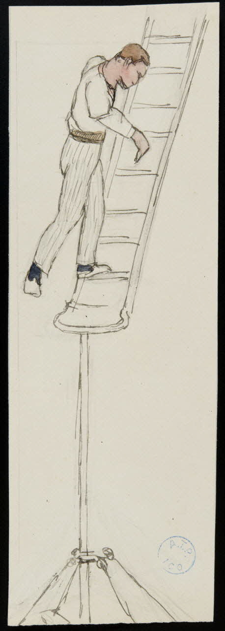 partie d'un ensemble de dessins Acrobate montant à l'échelle 1968.102.5349.22 Photo