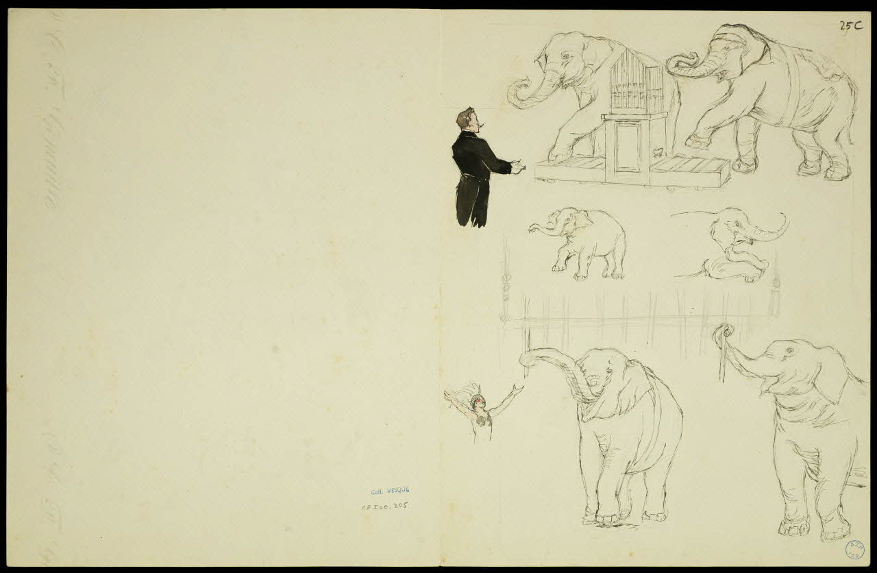 partie d'un ensemble de dessins Scènes de cirque 1968.102.5350.11 Photo