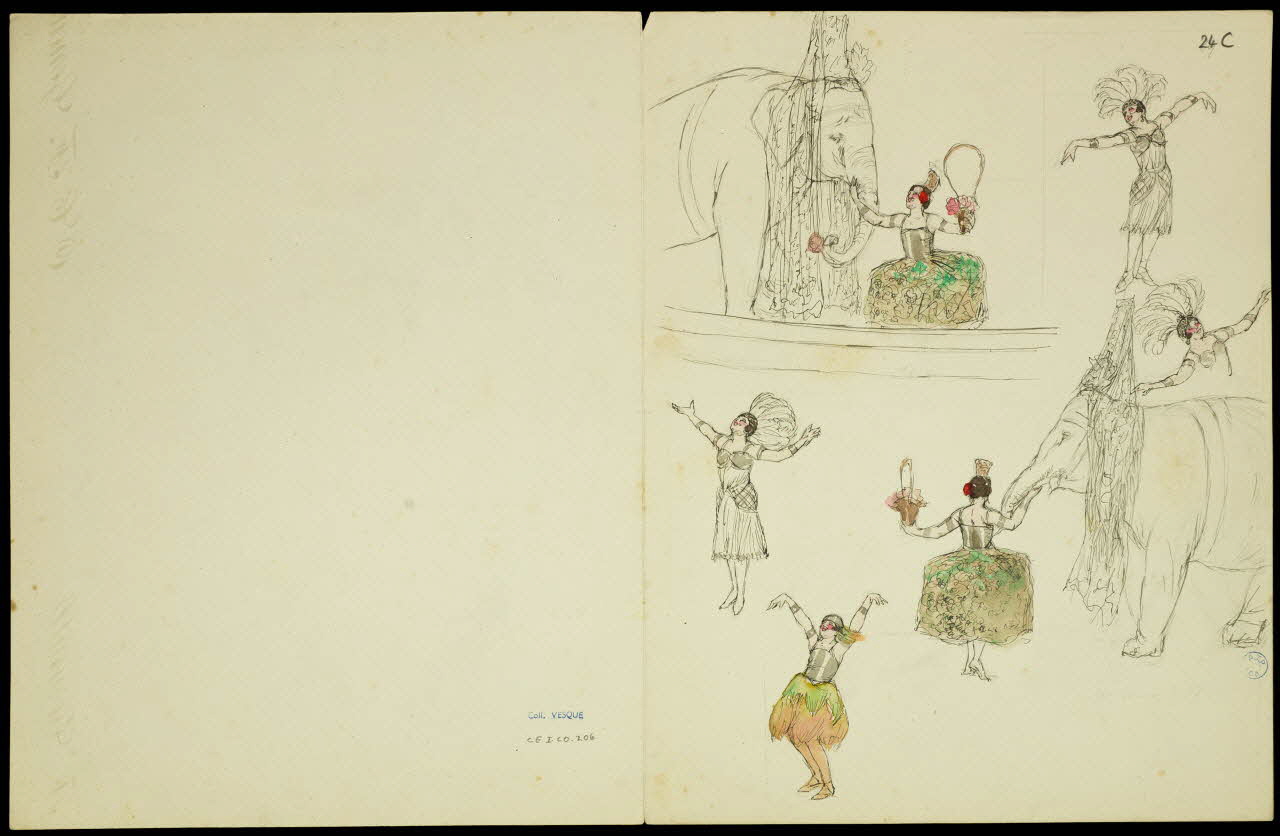 partie d'un ensemble de dessins Scènes de cirque 1968.102.5350.12 Photo