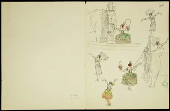 partie d'un ensemble de dessins Scènes de cirque 1968.102.5350.12 Photo