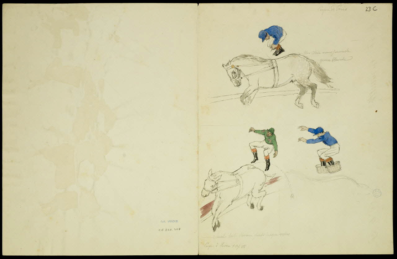 partie d'un ensemble de dessins Scènes équestres 1968.102.5350.13 Photo