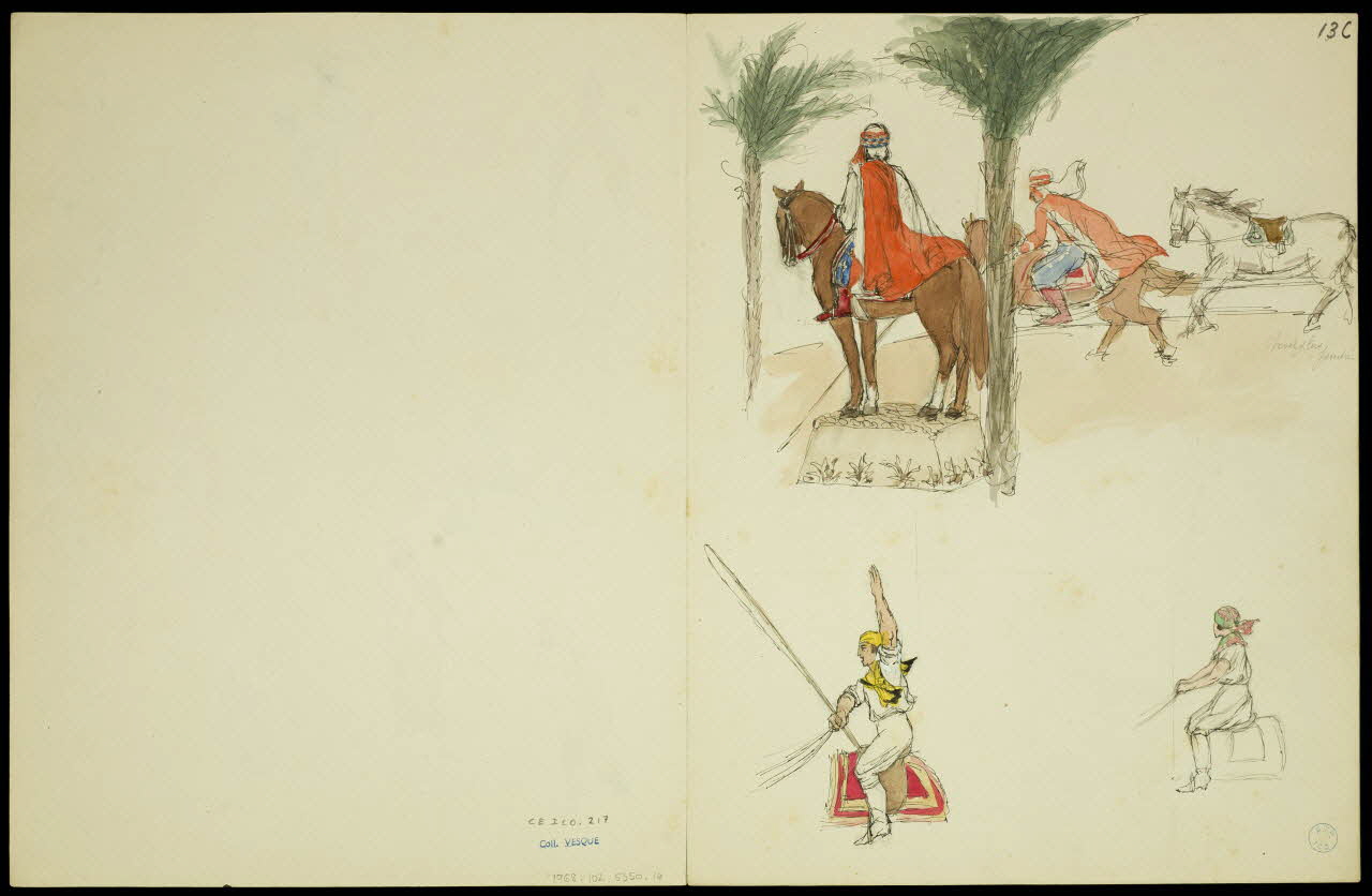 partie d'un ensemble de dessins Représentation de clowns 1968.102.5350.14 Photo