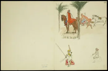 partie d'un ensemble de dessins Représentation de clowns 1968.102.5350.14 Photo