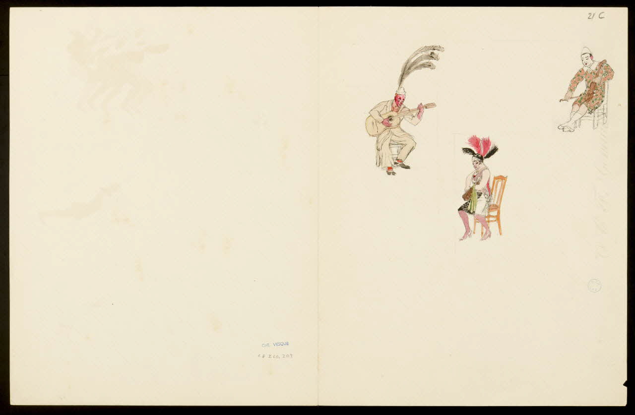 partie d'un ensemble de dessins Acrobaties à cheval 1968.102.5350.15 Photo