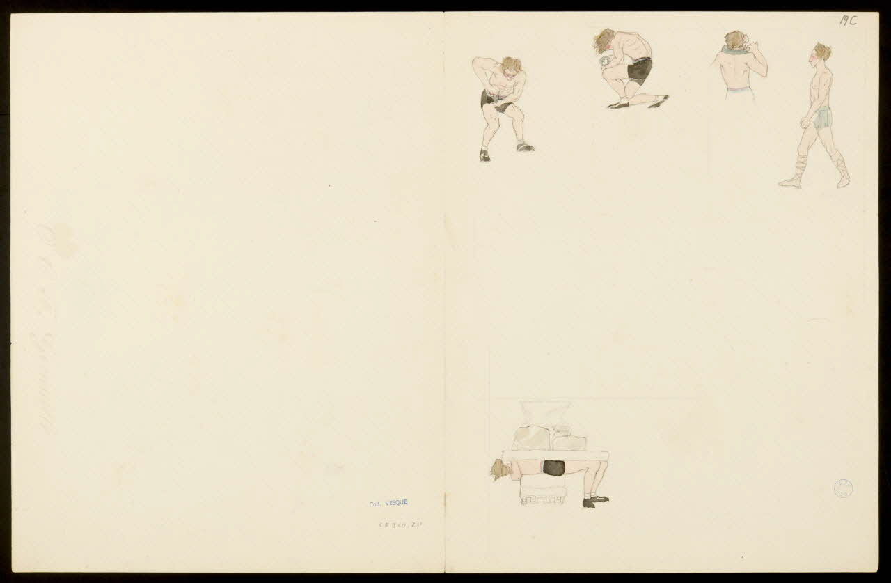 partie d'un ensemble de dessins Cowboy à cheval 1968.102.5350.17 Photo