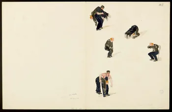 partie d'un ensemble de dessins Scènes de clowneries 1968.102.5350.18 Photo