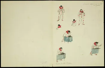 partie d'un ensemble de dessins Clowns et acrobates 1968.102.5350.2 Photo Mucem