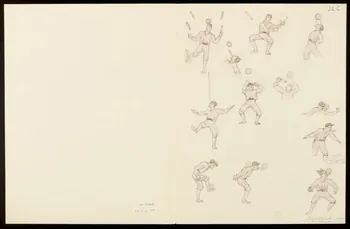 partie d'un ensemble de dessins Acrobates torses nus 1968.102.5350.4 Photo