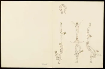 partie d'un ensemble de dessins Acrobates torses nus 1968.102.5350.4 Photo