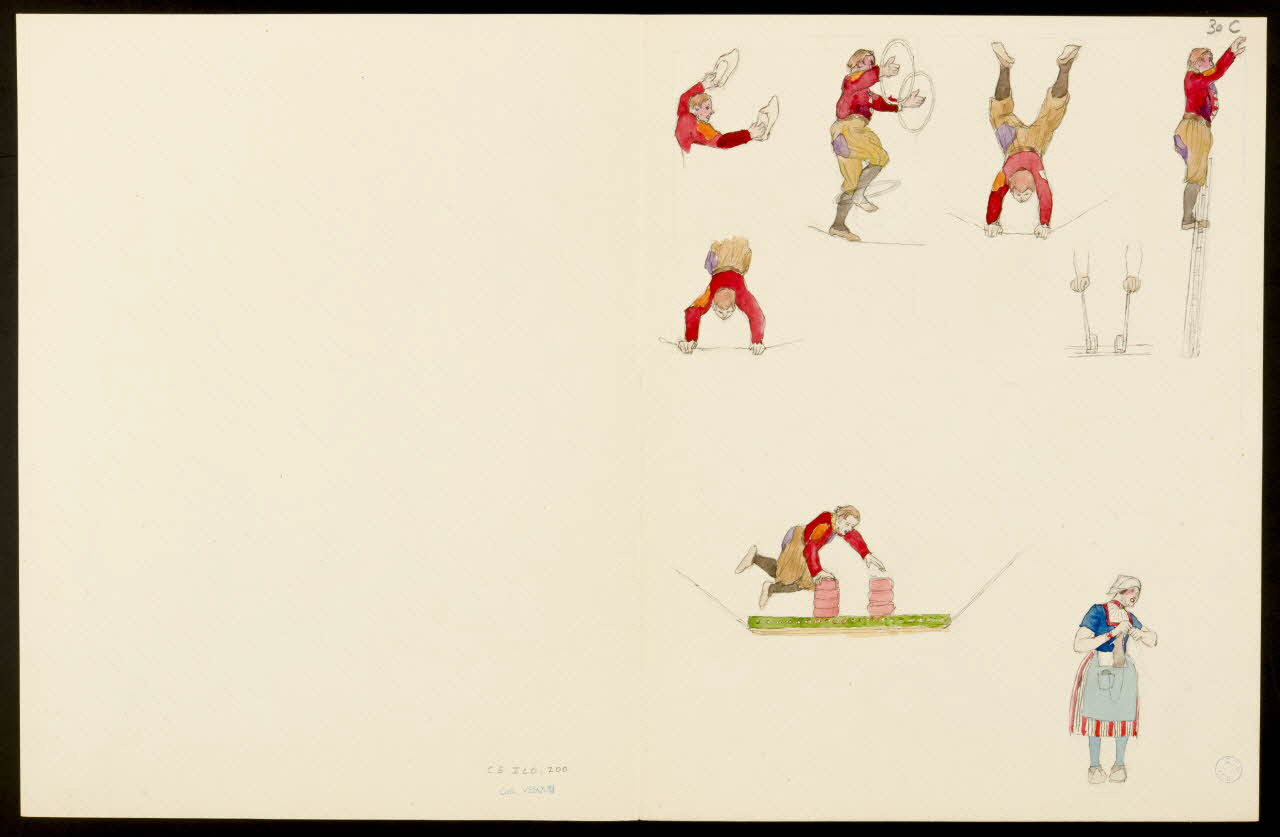 partie d'un ensemble de dessins Figures d'acrobates 1968.102.5350.6 Photo