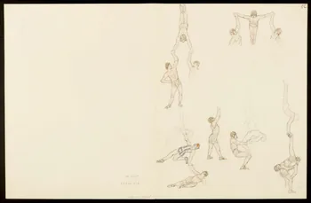 partie d'un ensemble de dessins Figures d'acrobates 1968.102.5350.6 Photo