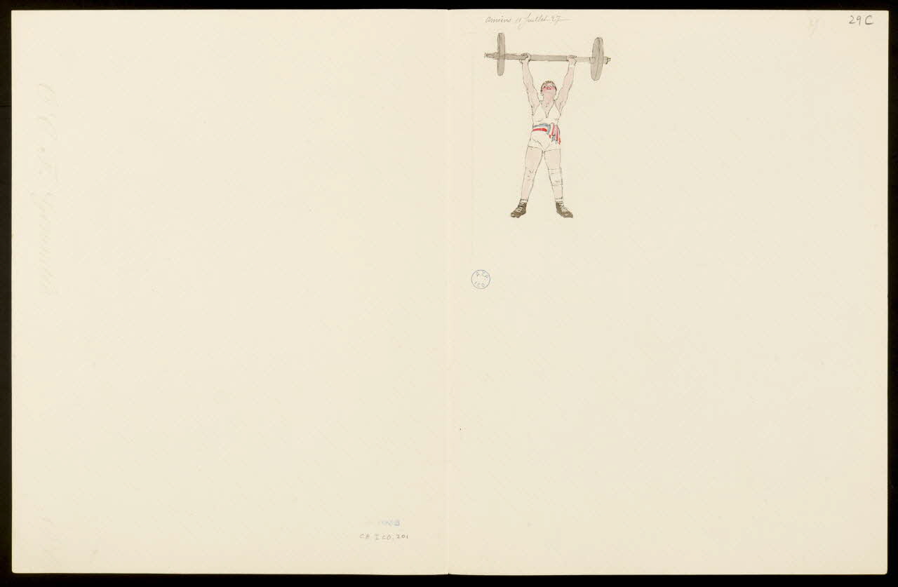 partie d'un ensemble de dessins Figures d'acrobaties 1968.102.5350.7 Photo Mucem