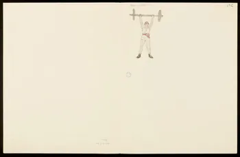 partie d'un ensemble de dessins Figures d'acrobaties 1968.102.5350.7  Photo Mucem