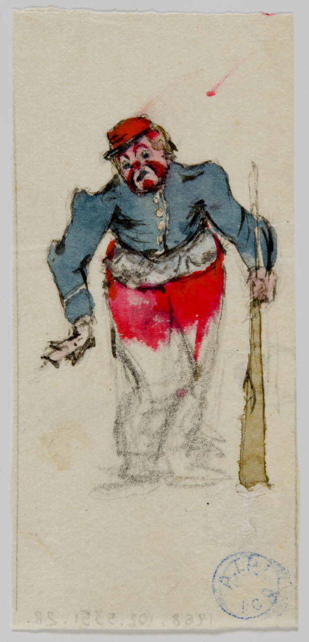 partie d'un ensemble de dessins Soldat 1968.102.5351.28 Photo