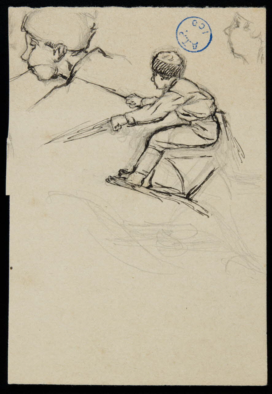 partie d'un ensemble de dessins Garçon assis 1968.102.5351.29 Photo