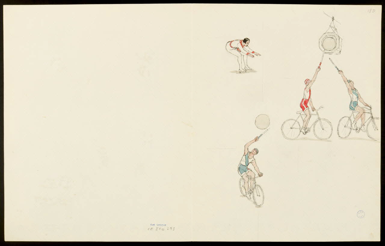 partie d'un ensemble de dessins Jeu de ballon à bicyclette 1968.102.5352.10 Photo