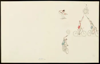 partie d'un ensemble de dessins Jeu de ballon à bicyclette 1968.102.5352.10 Photo