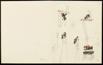 partie d'un ensemble de dessins Jeu de ballon à bicyclette 1968.102.5352.10 Photo