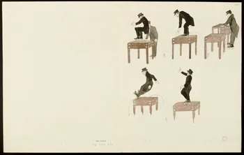 partie d'un ensemble de dessins Saut en patins à roulettes 1968.102.5352.12 Photo