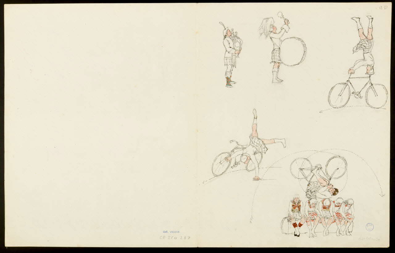 partie d'un ensemble de dessins Pirouettes à bicyclette 1968.102.5352.13 Photo