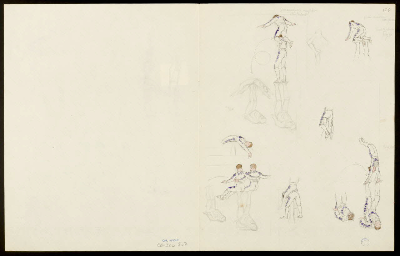 partie d'un ensemble de dessins Figures d'acrobaties 1968.102.5352.16 Photo