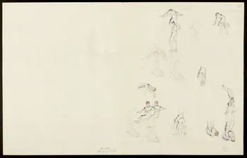 partie d'un ensemble de dessins Figures d'acrobaties 1968.102.5352.16 Photo