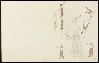 partie d'un ensemble de dessins Figures d'acrobaties 1968.102.5352.16 Photo