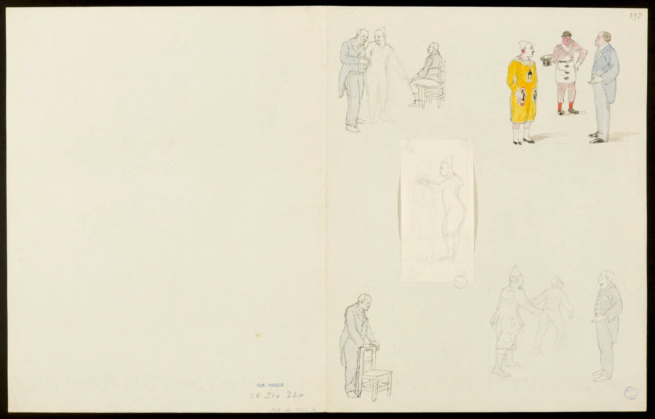 partie d'un ensemble de dessins Artistes de cirque 1968.102.5352.18 Photo