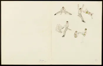 partie d'un ensemble de dessins Danse en patins à roulettes 1968.102.5352.20  Photo