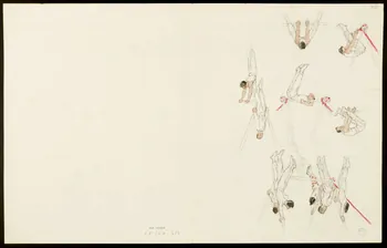 partie d'un ensemble de dessins Gymnastes sur barre transversale 1968.102.5352.22 Photo