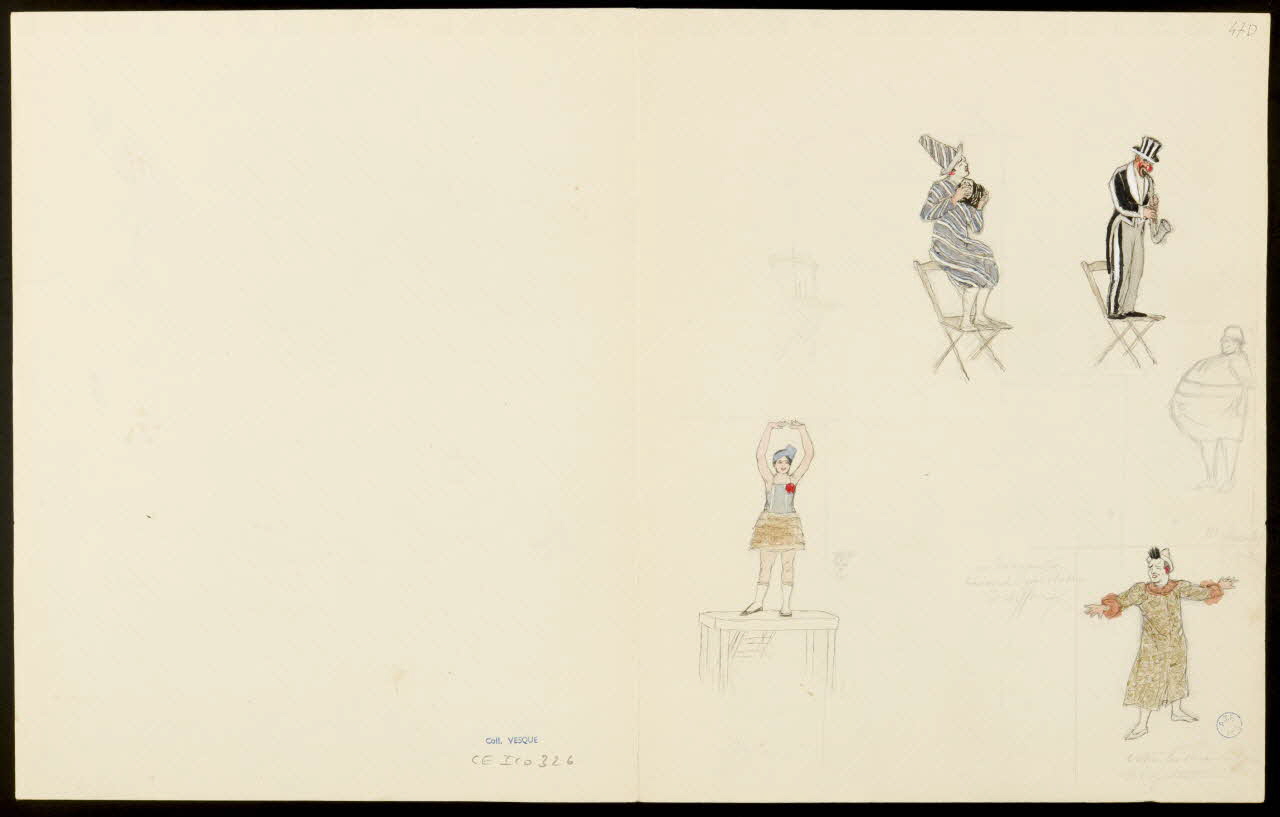 partie d'un ensemble de dessins Figures de contorsionnistes 1968.102.5352.25 Photo