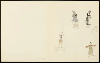 partie d'un ensemble de dessins Figures de contorsionnistes 1968.102.5352.25 Photo