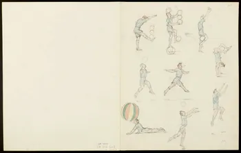 partie d'un ensemble de dessins Jonglerie à plusieurs ballons 1968.102.5352.3 Photo
