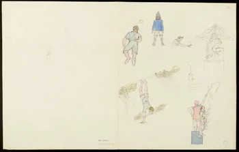 partie d'un ensemble de dessins Figures acrobatiques nus 1968.102.5352.4 Photo