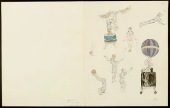 partie d'un ensemble de dessins Acrobates et spectacle à cheval 1968.102.5352.5 Photo