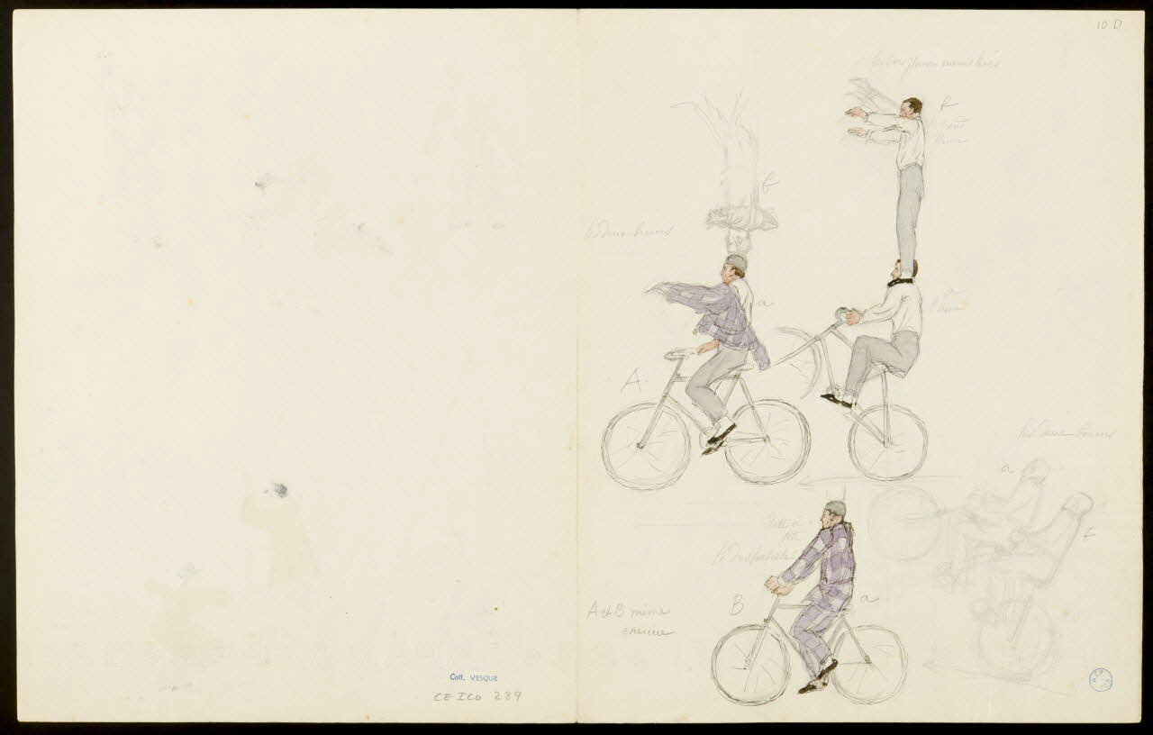 partie d'un ensemble de dessins Figures sur bicyclette 1968.102.5352.9 Photo