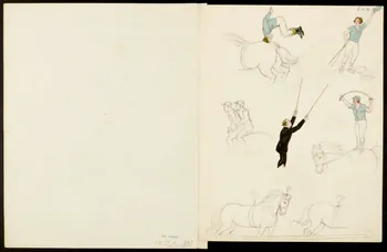 partie d'un ensemble de dessins Acrobaties à cheval 1968.102.5353.12 Photo