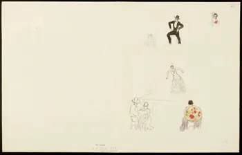 partie d'un ensemble de dessins au milieu de la piste 1968.102.5353.13 Photo