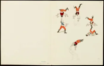 partie d'un ensemble de dessins La roulade sur les pieds 1968.102.5353.15  Photo