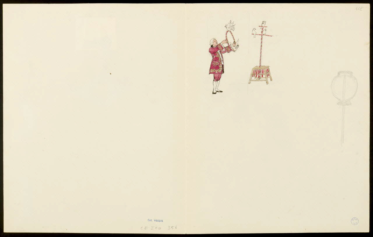 partie d'un ensemble de dessins Dressage des colombes 1968.102.5353.16 Photo