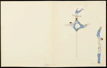partie d'un ensemble de dessins Dressage des colombes 1968.102.5353.16  Photo