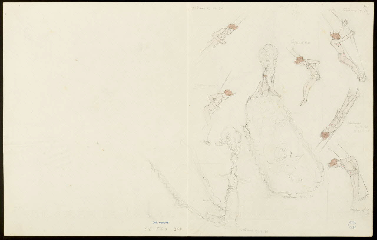 partie d'un ensemble de dessins Medrano 13.12.90 1968.102.5353.20 Photo